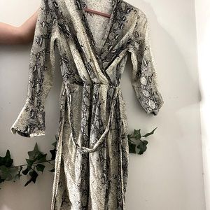 Leopard design MIDI Dress